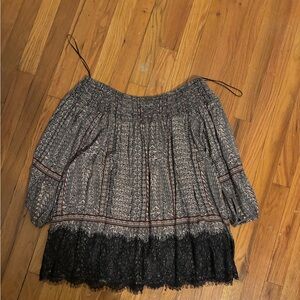 Off the shoulder paisley top